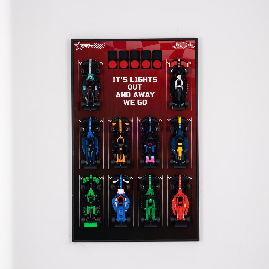 Display Wall-Mount for LEGO F1 Race Car 77242-77251