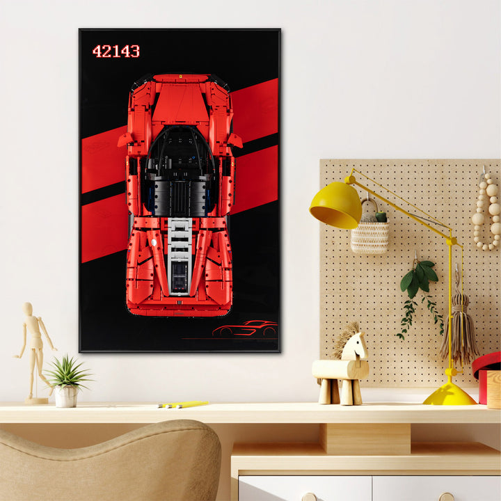 Display Wall-Mount for LEGO Ferrari Daytona SP3 42143