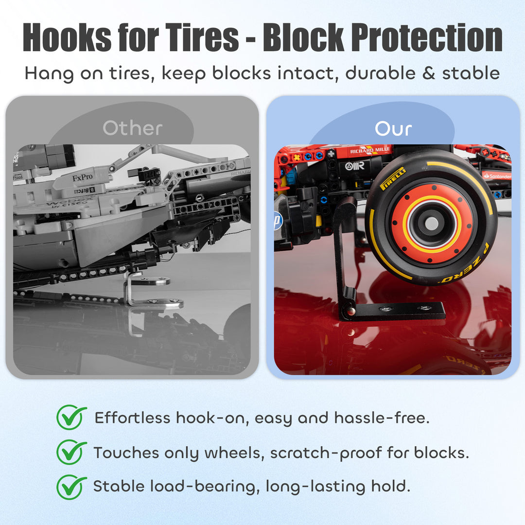 Display Wall-Mount for LEGO Ferrari SF-24 F1 Car 42207