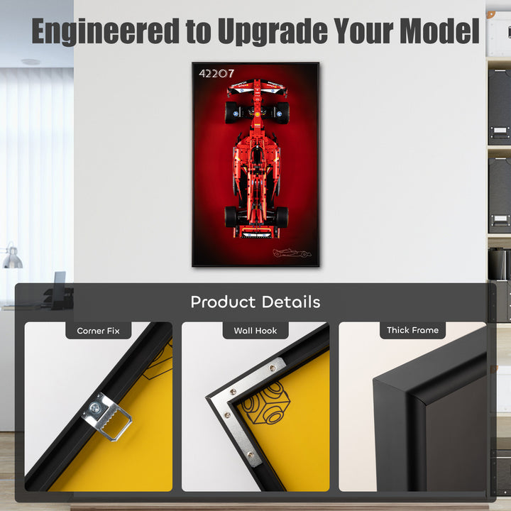 Display Wall-Mount for LEGO Ferrari SF-24 F1 Car 42207
