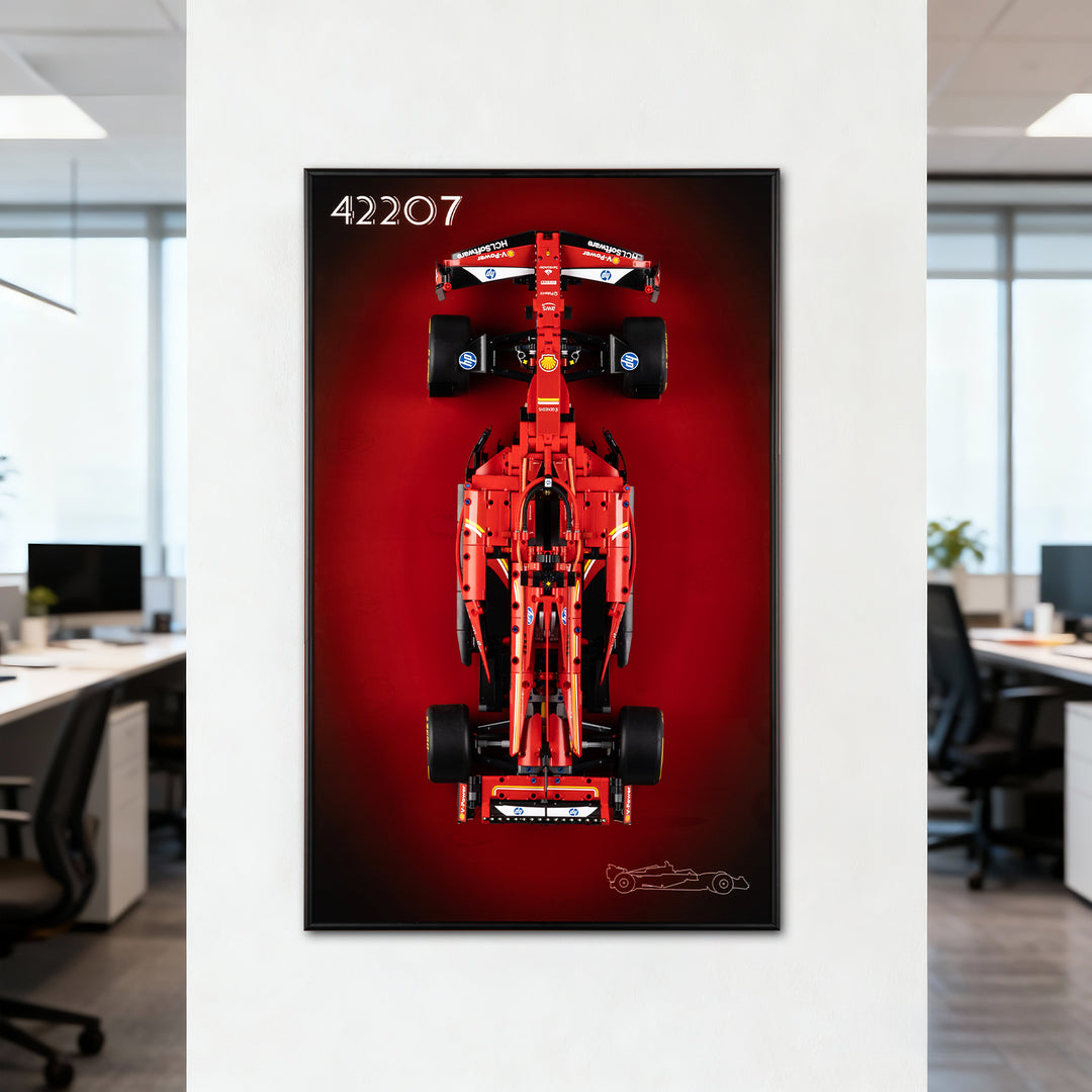 Display Wall-Mount for LEGO Ferrari SF-24 F1 Car 42207