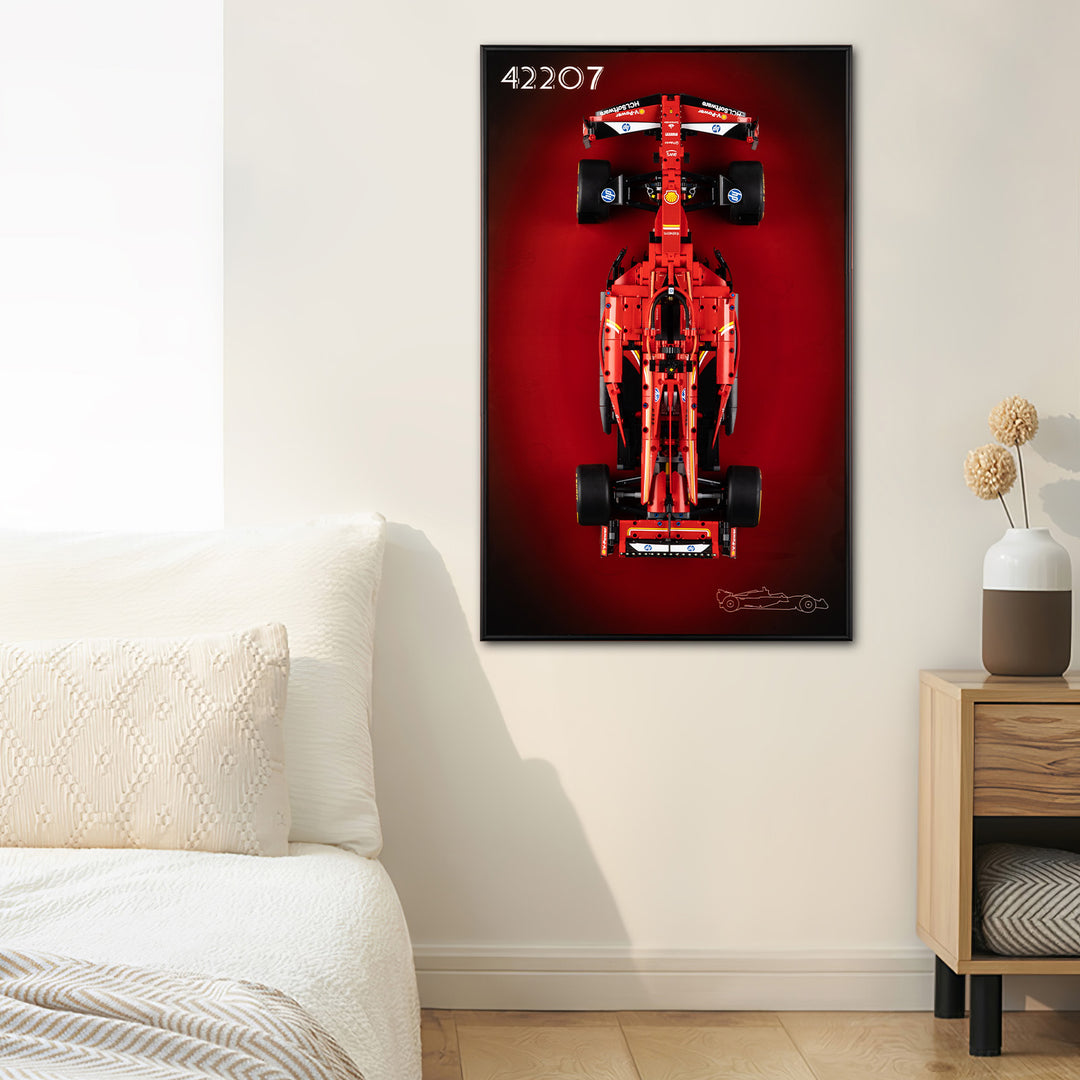 Display Wall-Mount for LEGO Ferrari SF-24 F1 Car 42207