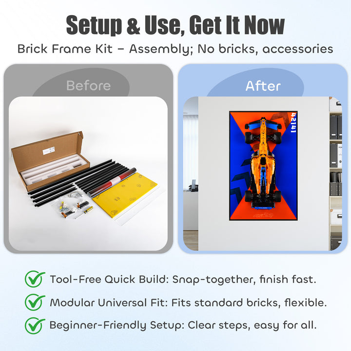 Display Wall-Mount for LEGO McLaren Formula 1 Race Car 42141