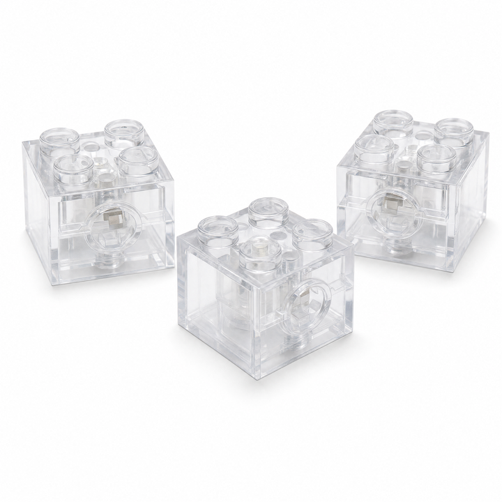 Clear LED Light Bricks product on white