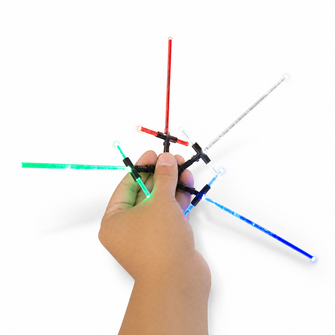 LED crossguard sabers in multiple colors for LEGO