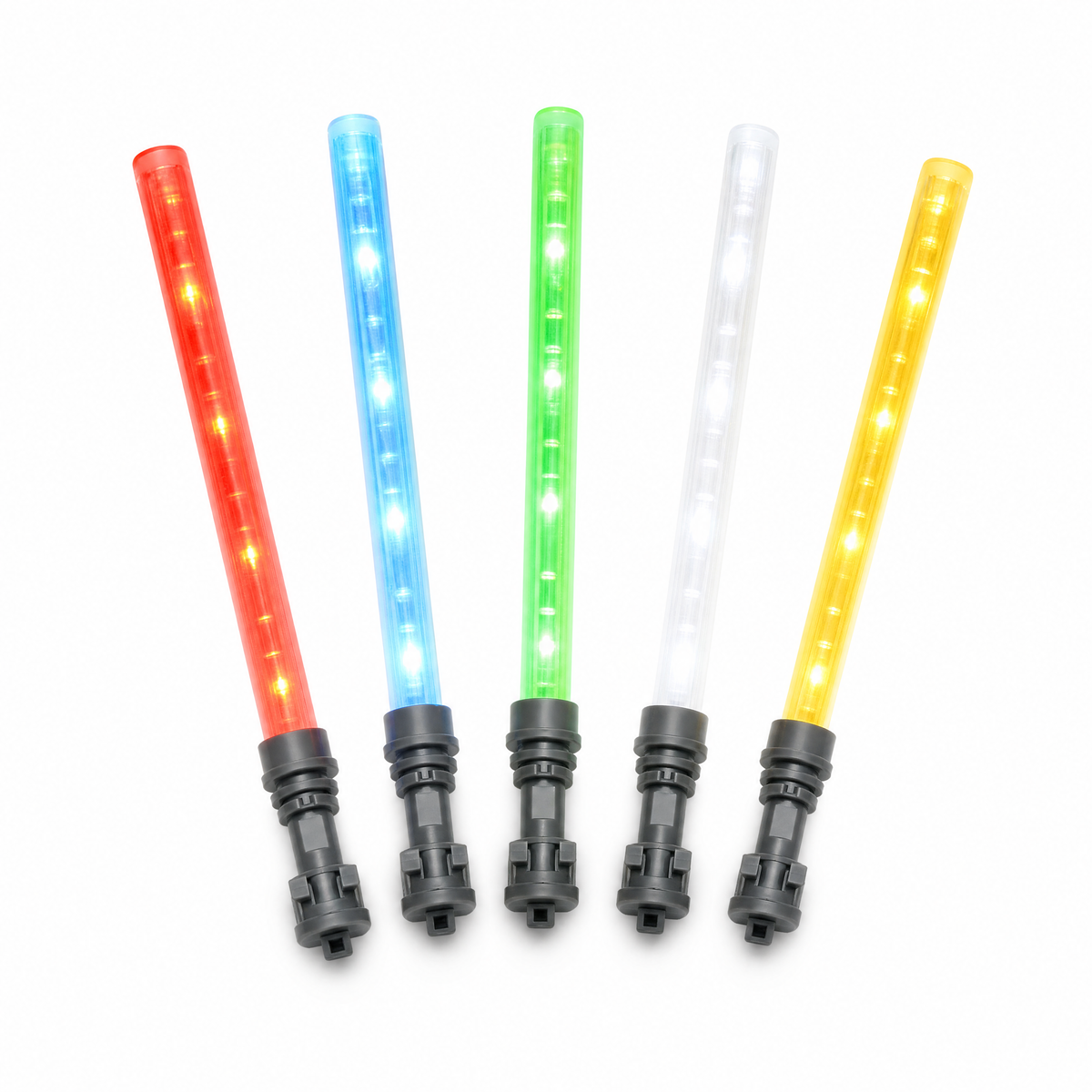 LED lightsabers for LEGO minifigures, five colors