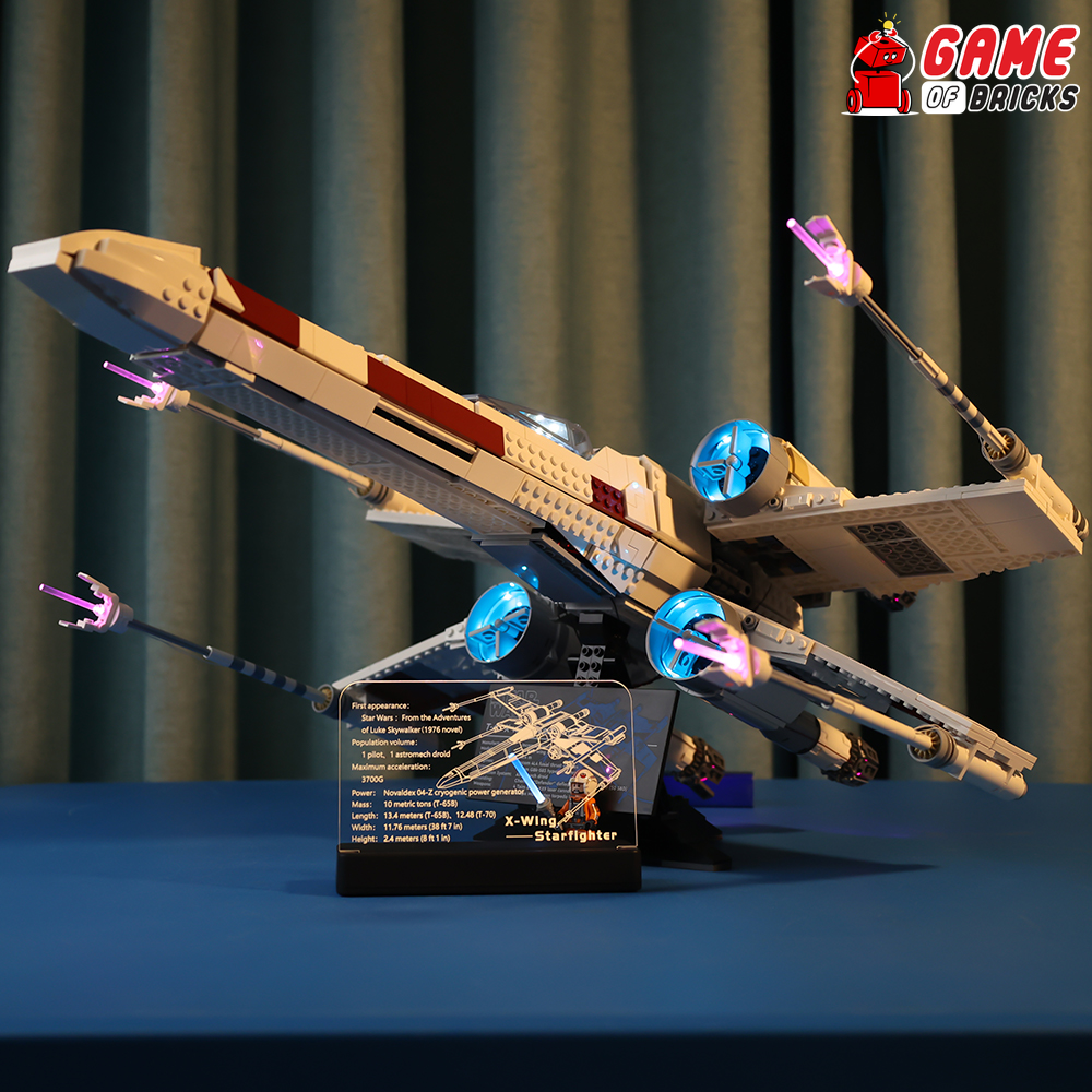 LED-Namensschild für X-Wing Starfighter 75355 