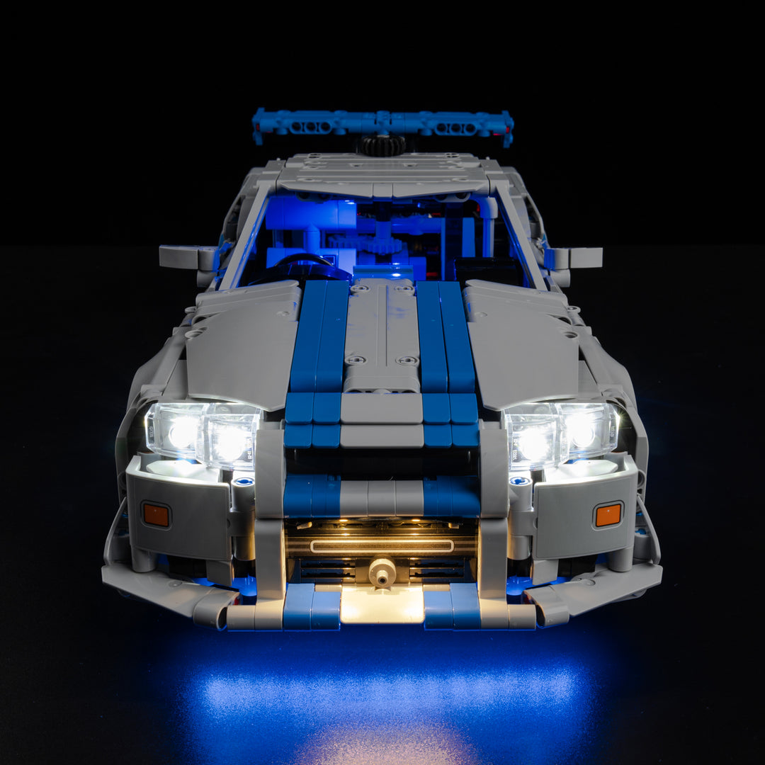 LEGO 2 Fast 2 Furious Nissan Skyline GT-R (R34) Car 42210 Light Kit