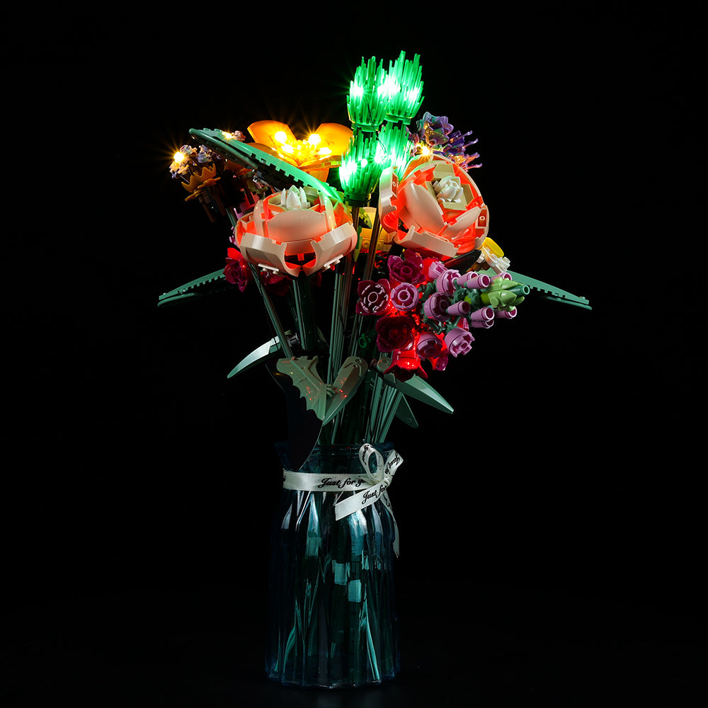 light up flower bouquet with lego light kit