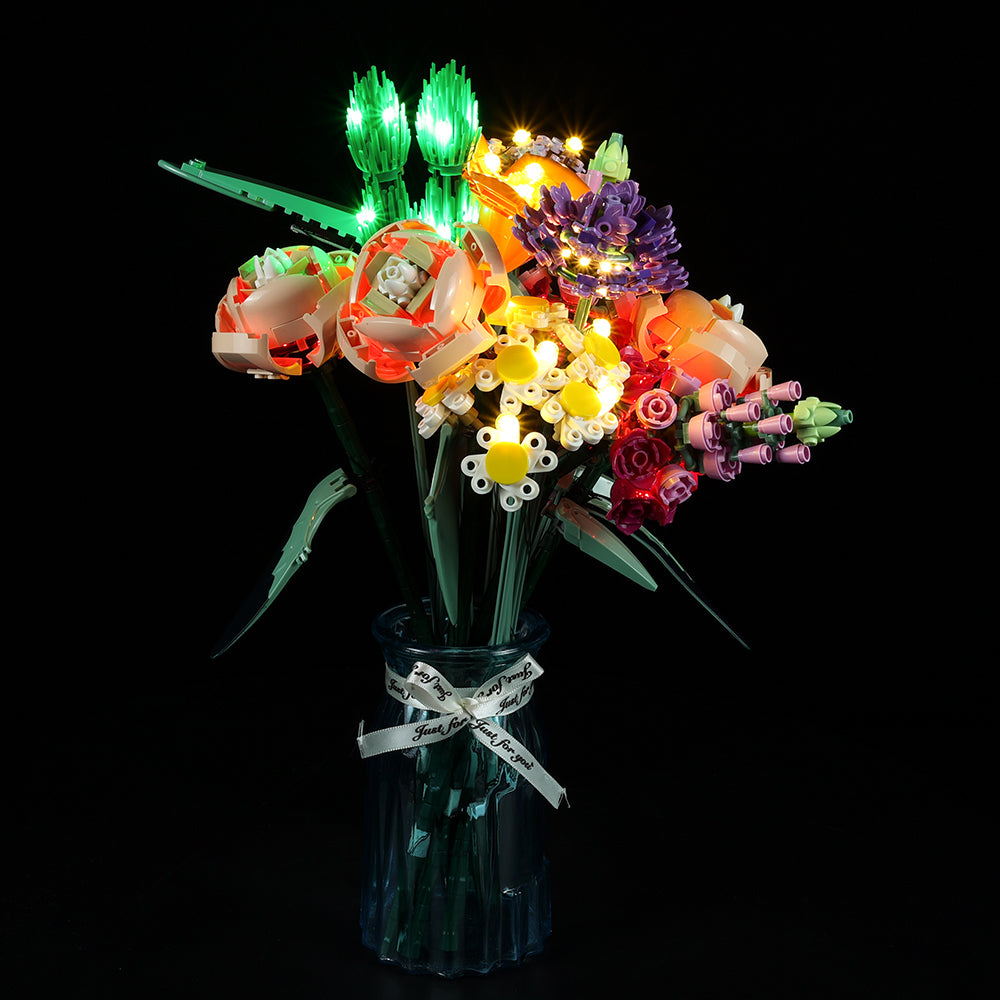 light up flower bouquet with lego light kit