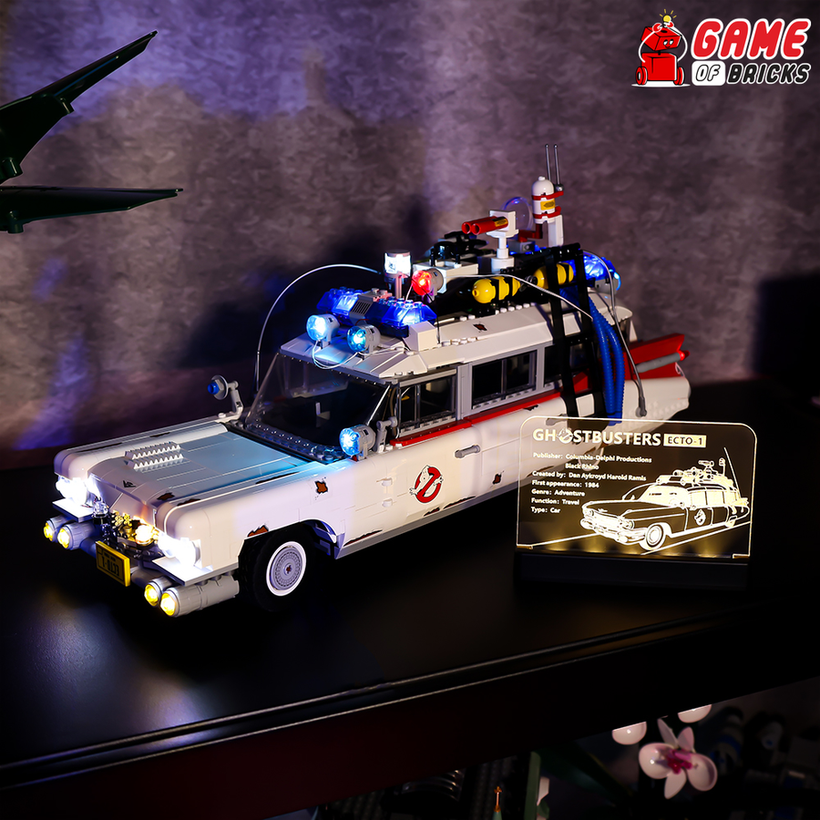 LED Nameplate for LEGO Ghostbusters ECTO-1 10274