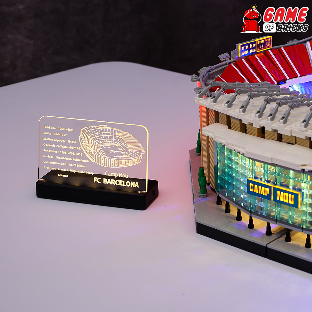 LED Nameplate for LEGO Camp Nou – FC Barcelona 10284