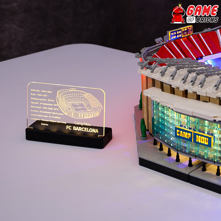 LED Nameplate for LEGO Camp Nou – FC Barcelona 10284