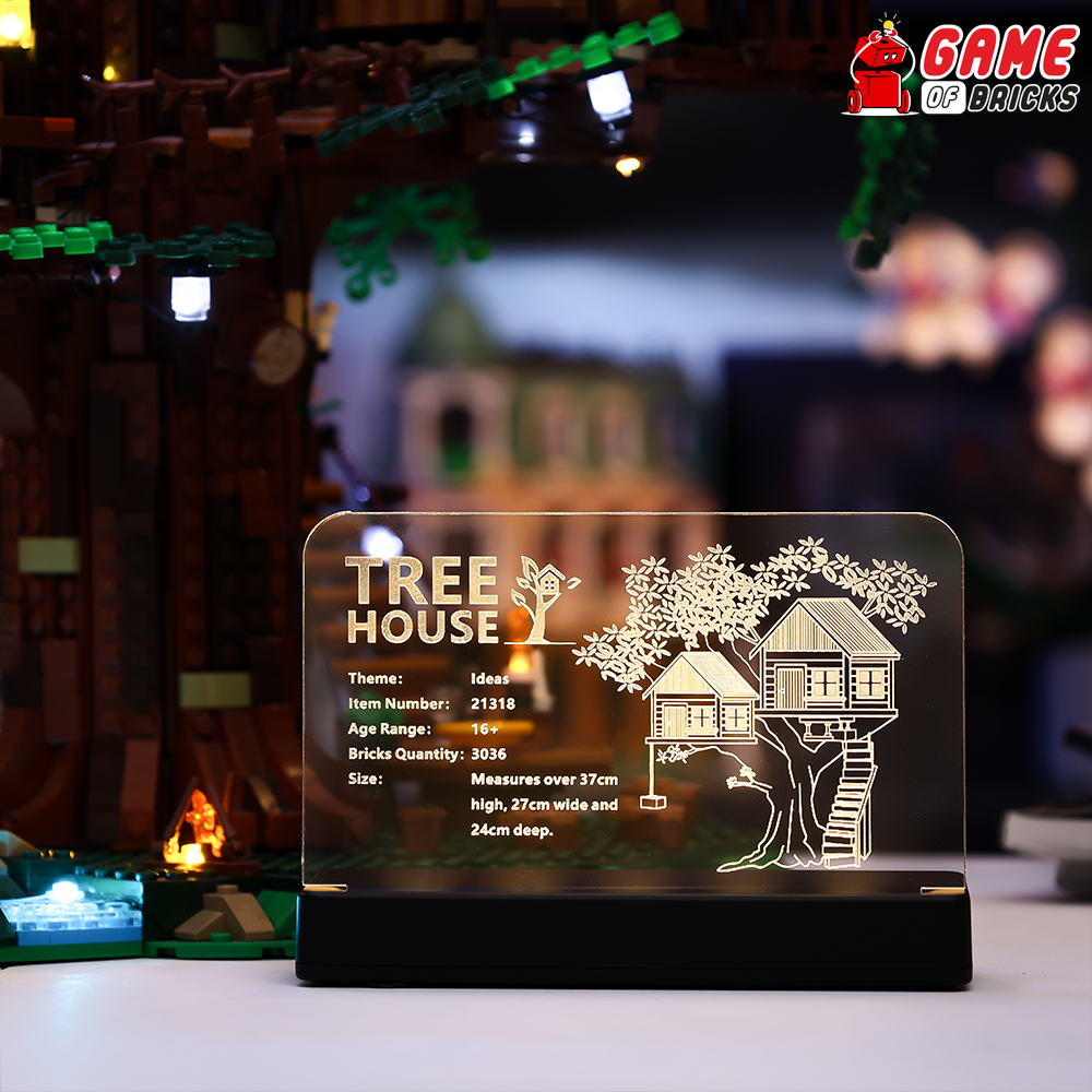 LED Nameplate for LEGO Tree House 21318