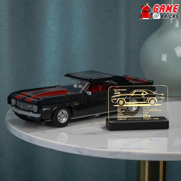 LED Nameplate for LEGO Chevrolet Camaro Z28 10304