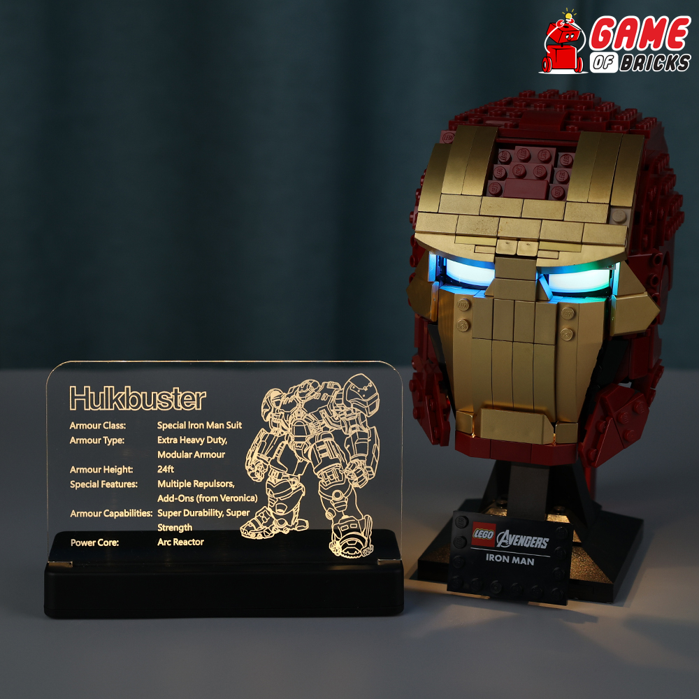 LED Nameplate for LEGO Hulkbuster 76210