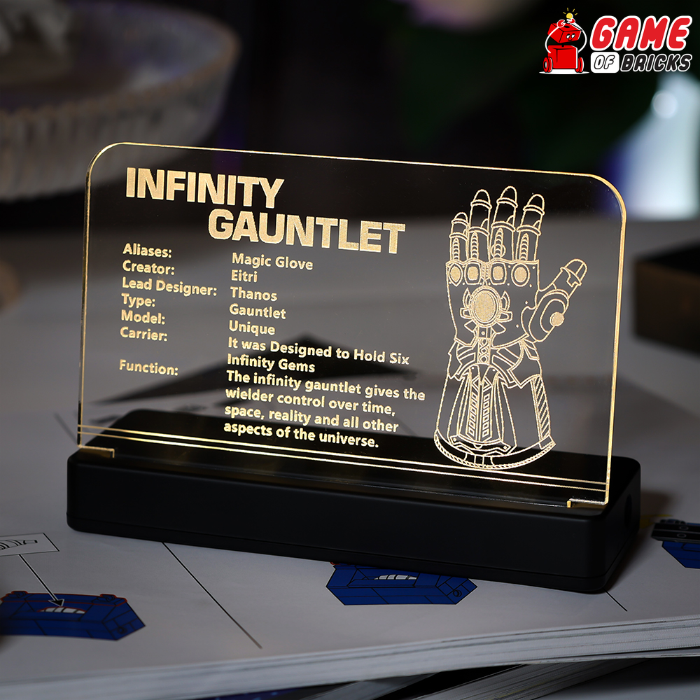 LED Nameplate for LEGO Infinity Gauntlet 76191