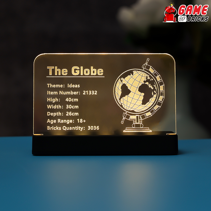 LED Nameplate for LEGO The Globe 21332