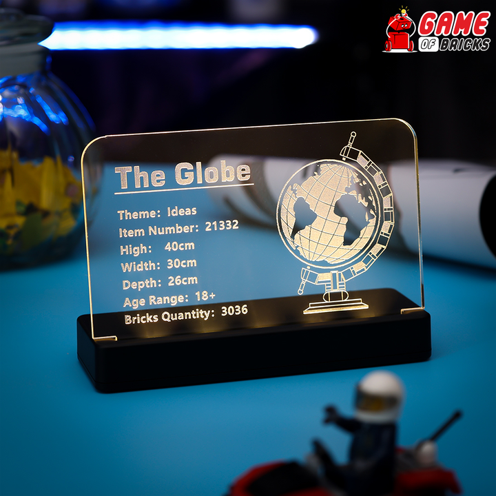 LED Nameplate for LEGO The Globe 21332