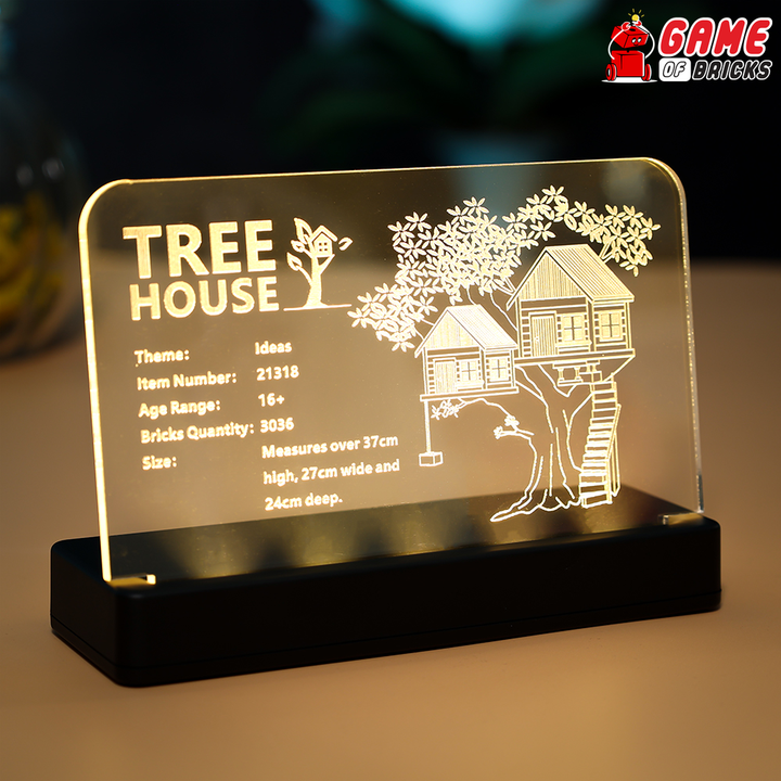 LED Nameplate for LEGO Tree House 21318