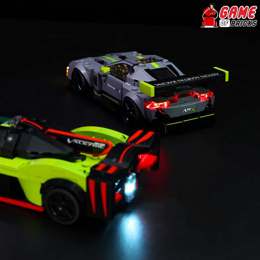 Beleuchtungsset für Aston Martin Valkyrie AMR Pro und Aston Martin Vantage GT3 76910