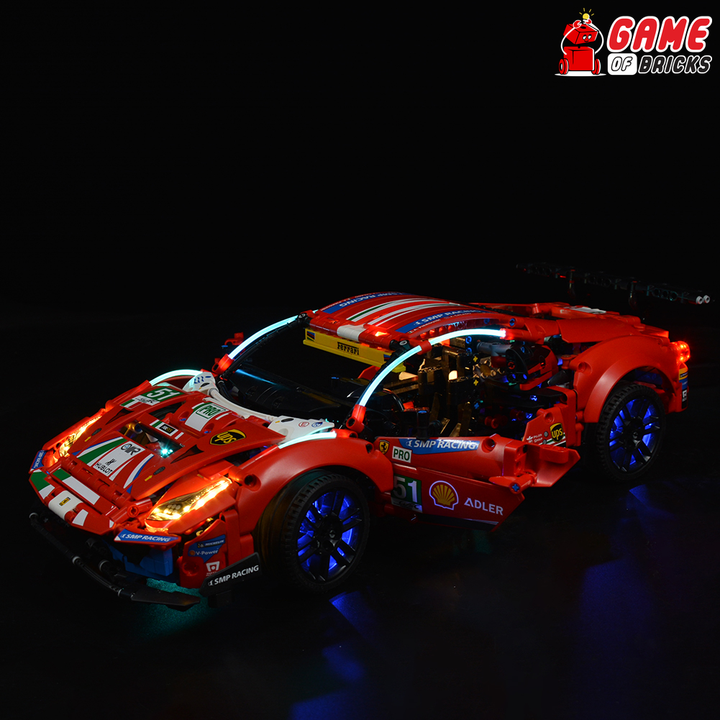 LEGO Ferrari 488 GTE “AF Corse #51” 42125 Light Kit