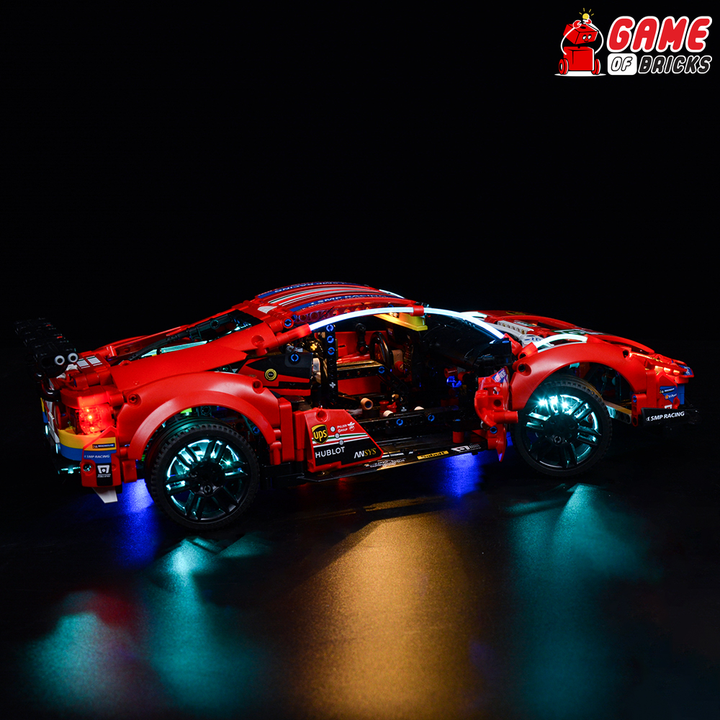 LEGO Ferrari 488 GTE “AF Corse #51” 42125 Light Kit